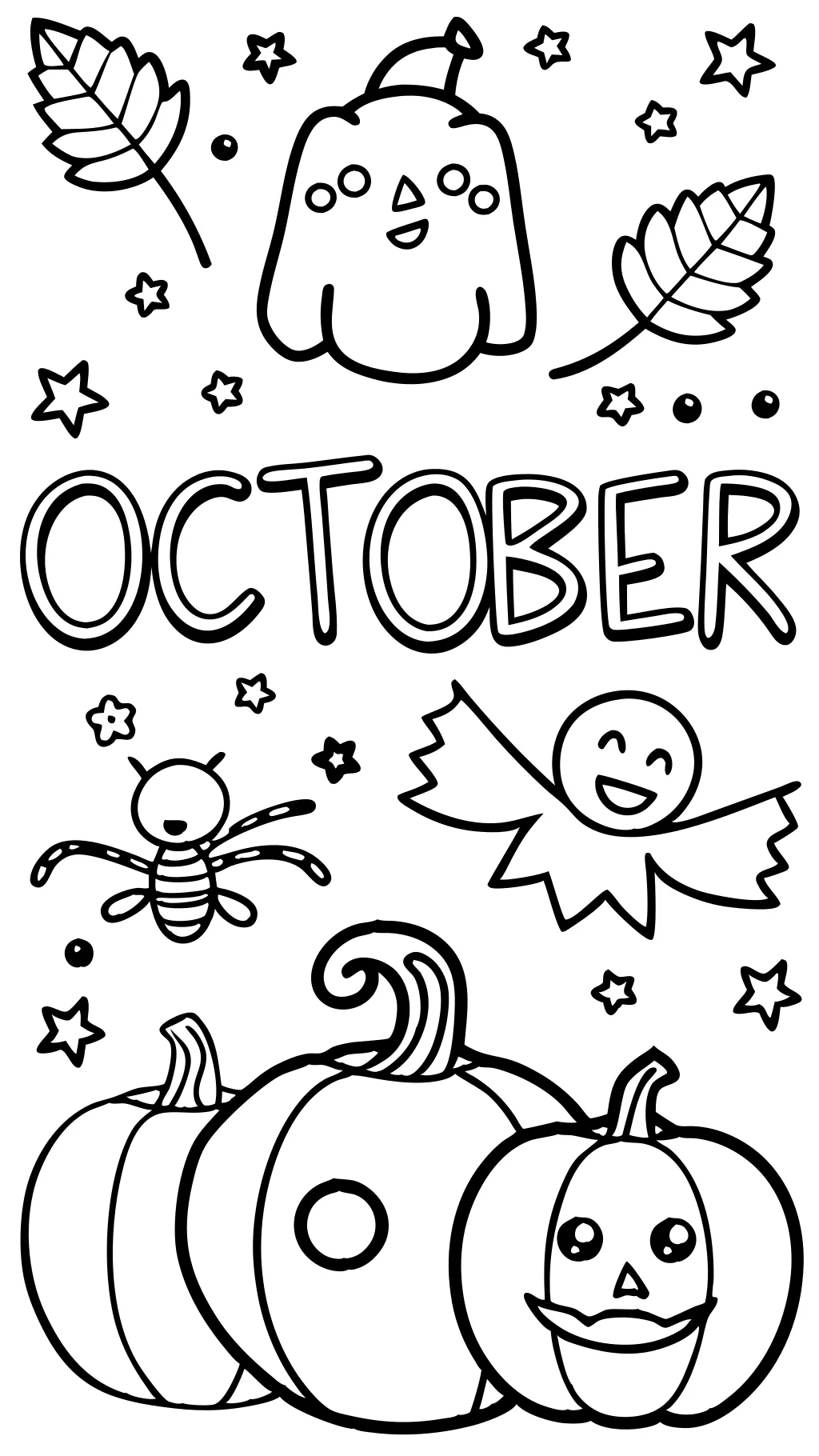 october coloring pages